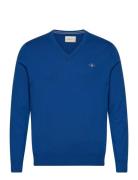 Classic Cotton V-Neck Blue GANT