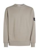 Badge Crew Neck Beige Calvin Klein Jeans