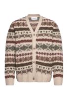 Hordur Fair Isle Cardigan Beige Les Deux