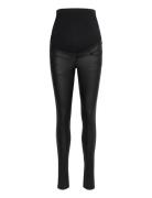 Vmmseven Ss Smooth Coated Pants Noos Black Vero Moda Maternity