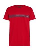 Central Chest Stripe Tee Red Tommy Hilfiger