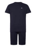 Pajama Set T-Shirt And Shorts Navy GANT