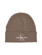 Mono Logo Embro Beanie Brown Calvin Klein