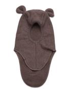 Balaclava Ears Cotton Fleece Brown Huttelihut