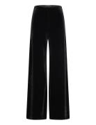 Velvet Wideleg Trousers Black Mango