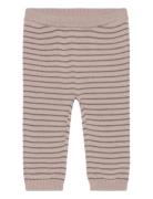 Pants Wool Knit Stripe Beige Huttelihut