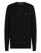 Essential Cotton V Neck Black Tommy Hilfiger