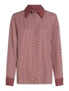 Fluid Vis Prt Relaxed Ls Shirt Burgundy Tommy Hilfiger