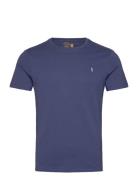 Custom Slim Fit Jersey Crewneck T-Shirt Navy Polo Ralph Lauren