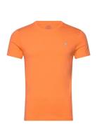 Custom Slim Fit Jersey Crewneck T-Shirt Orange Polo Ralph Lauren