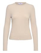 Ribbed Knit T-Shirt Beige Mango