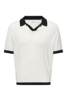 Onsadrian Reg 12 Ss Contrast Polo Knit White ONLY & SONS