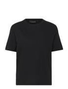 Linen Blend Boxy Tee Black Lexington Clothing