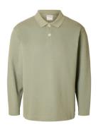 Slhrelaxwayne Ls Polo Sweat Khaki Selected Homme