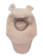 Balaclava Ears Wool Teddy Beige Huttelihut