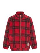 Check Aop Fleece Jacket Red Mini Rodini