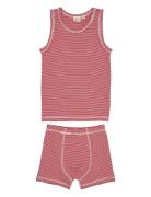 Striped Boy Underwear Set Red Copenhagen Colors