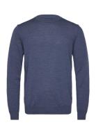 Keane Light Merino Crew Neck Blue J. Lindeberg