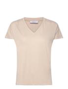 Mschfenya Modal V Neck Tee Cream MSCH Copenhagen