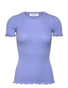 Rwbernadine Ss Regular O-Neck T-Shi Blue Rosemunde