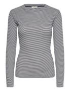 2X2 Cotton Stripe Tuba Tee Ls Black Mads Nørgaard