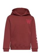 Izzy Junior Sleeve Print Hoodie Red WOOD WOOD