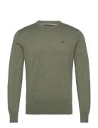 Cotton Silk Crew Green Hackett London