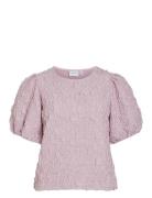 Visophia O-Neck 2/4 Top/Dc Pink Vila