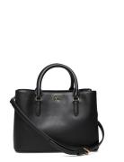 Leather Small Marcy Satchel Black Lauren Ralph Lauren