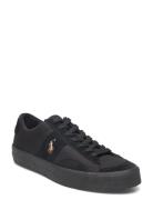 Sayer Canvas & Suede Sneaker Black Polo Ralph Lauren