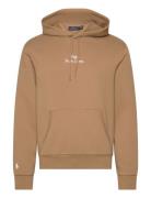 Logo Double-Knit Hoodie Brown Polo Ralph Lauren