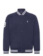 Triple-Pony Fleece Baseball Jacket Navy Polo Ralph Lauren