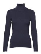 Stretch Cotton Modl-L/S Turtle Neck Blue Lauren Ralph Lauren