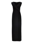 Jersey Off-The-Shoulder Gown Black Lauren Ralph Lauren