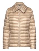 Over -Collar Quilted Down Coat Beige Lauren Ralph Lauren