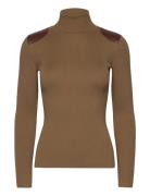Stretch Cotton Modl-Ls Sweater Brown Lauren Ralph Lauren