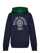 Logo Color-Blocked Fleece Hoodie Navy Ralph Lauren Kids