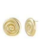 Spiral Earring Gold Gold Bud To Rose