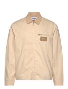 Classic Zip Up Workwear Jacket Beige SIXTH JUNE