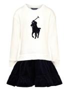 Big Pony Corduroy-Skirt Fleece Dress Navy Ralph Lauren Kids