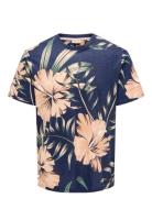 Onsklop Reg Ss Floral Tee Navy ONLY & SONS