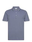 Polo Shirt With Contrast Piping Blue Lindbergh