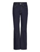 High-Waisted Straight-Fit Rinse-Wash Jeans Navy Mango