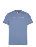 Tjm Reg Linear Logo Tee Ext Blue Tommy Jeans