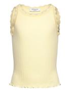 Rkbalta Sl Short Lace Top Yellow Rosemunde Kids