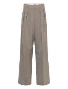 Wide Leg Wool-Blend Suit Trousers Brown Mango