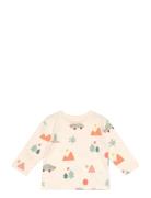 100% Cotton T-Shirt With Printed Drawing Beige Mango