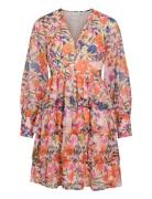 Vimicha L/S Layering Short Dress/Dc/Ka Pink Vila