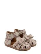 Starters? Bow Velcro Sandal Beige Pom Pom