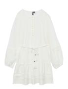 Vmolya Ls Short Dress Wvn Ga White Vero Moda
